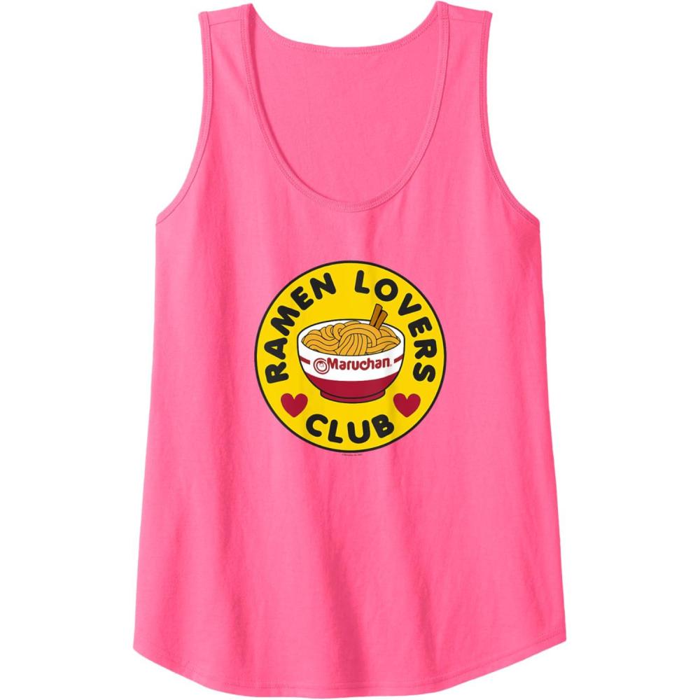 image:imageMaruchan Instant Lunch Ramen Lovers Club Bowl Logo Tank TopNeon Pink