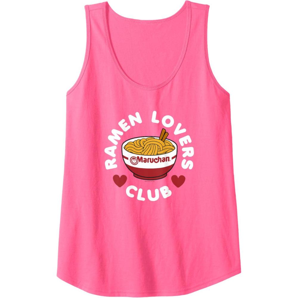 image:imageMaruchan Instant Lunch Ramen Lovers Club Cute Logo Tank TopNeon Pink