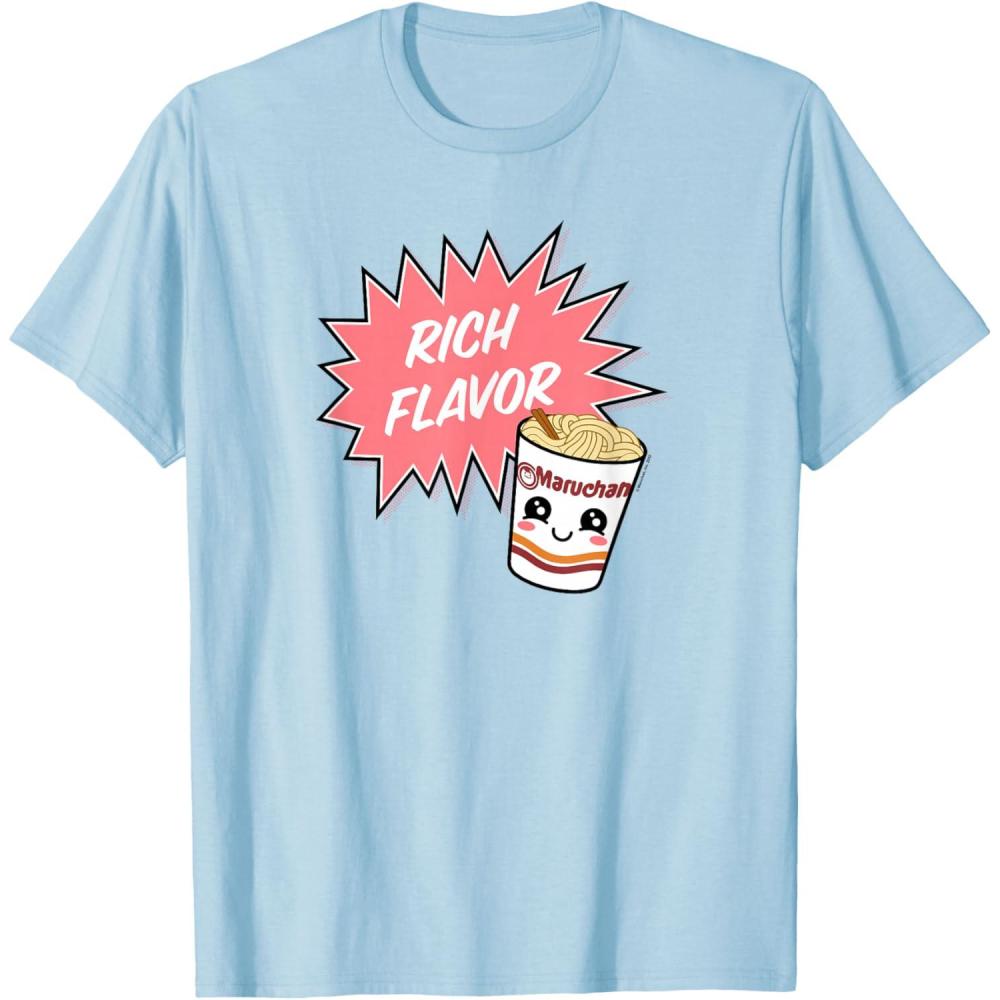 image:imageMaruchan Instant Lunch Rich Flavor Cute Noodle Cup Logo TShirtBaby Blue