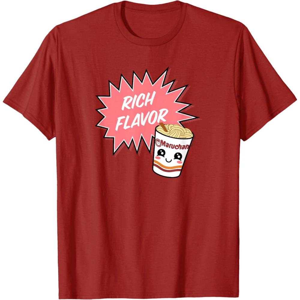 image:imageMaruchan Instant Lunch Rich Flavor Cute Noodle Cup Logo TShirtCranberry Red