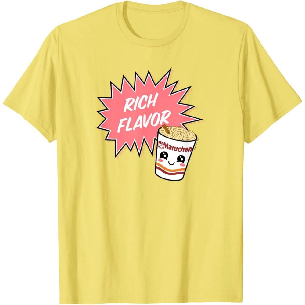 image:imageMaruchan Instant Lunch Rich Flavor Cute Noodle Cup Logo TShirtLemon Yellow