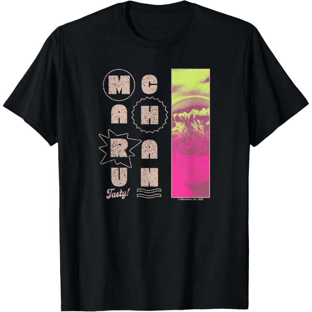 image:imageMaruchan Instant Lunch Tasty Neon Picture Retro Poster TShirtBlack