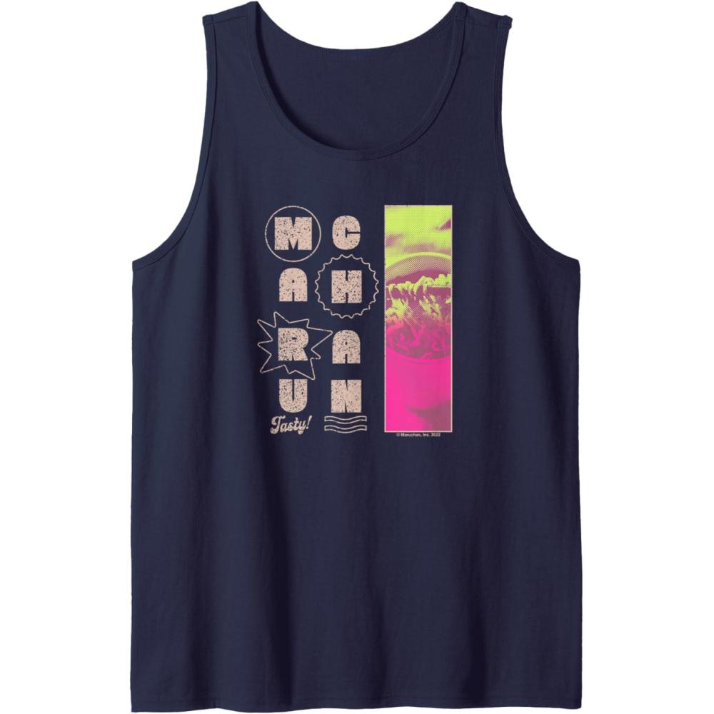 image:imageMaruchan Instant Lunch Tasty Neon Picture Retro Poster Tank TopNavy Blue