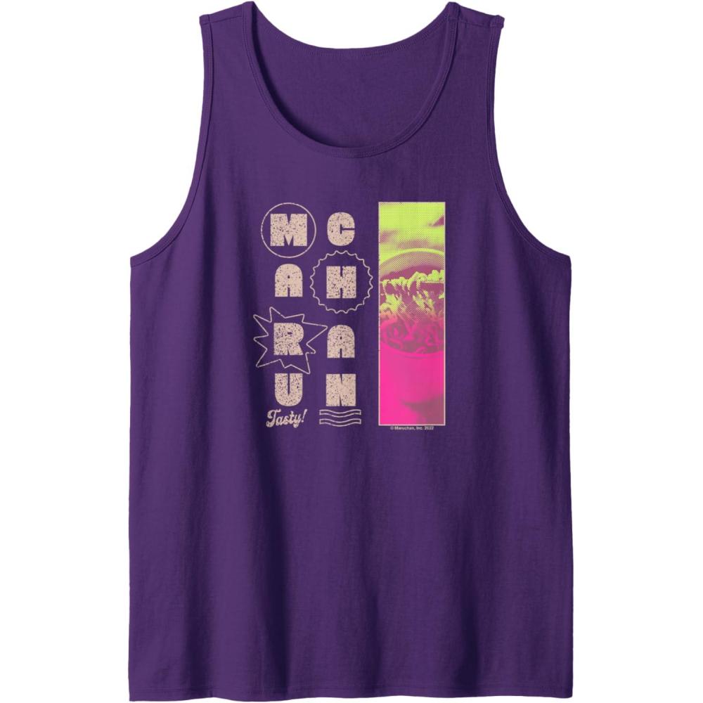 image:imageMaruchan Instant Lunch Tasty Neon Picture Retro Poster Tank TopPurple