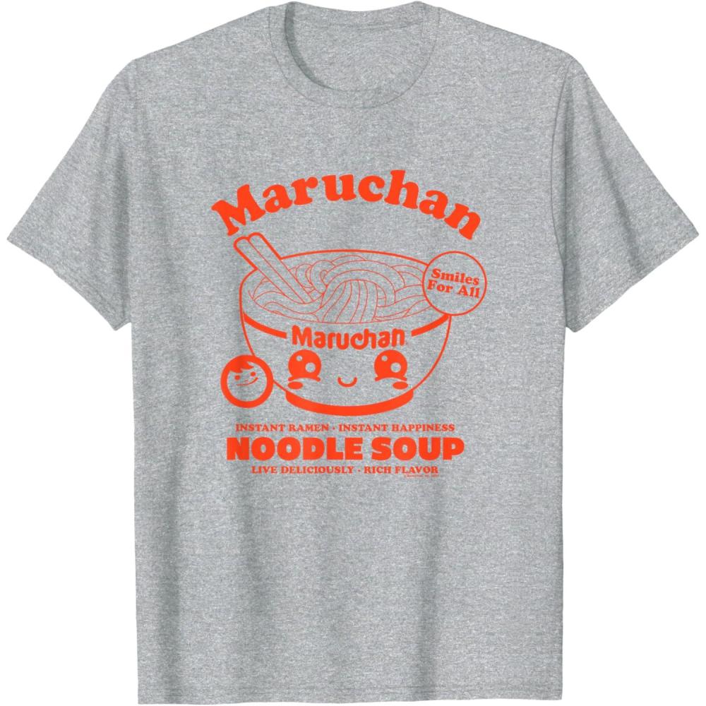 image:imageMaruchan Instant Ramen Instant Happiness Kawaii Bowl Logo TShirtHeather Grey