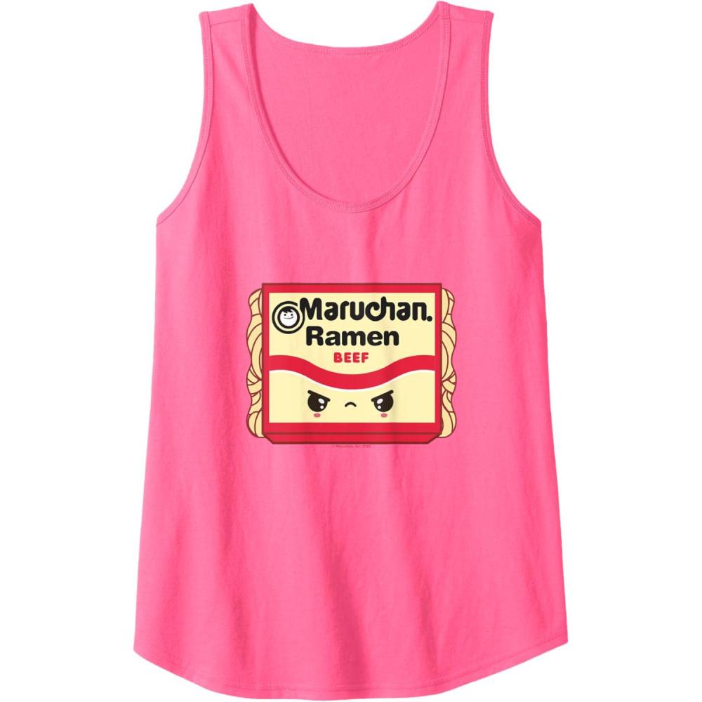 image:imageMaruchan Ramen Beef Flavor Angry Kawaii Package Tank TopNeon Pink