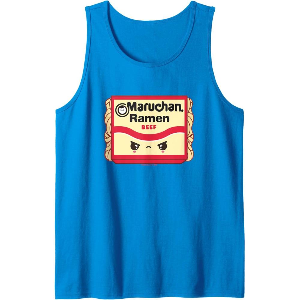 image:imageMaruchan Ramen Beef Flavor Angry Kawaii Package Tank TopSapphire Blue