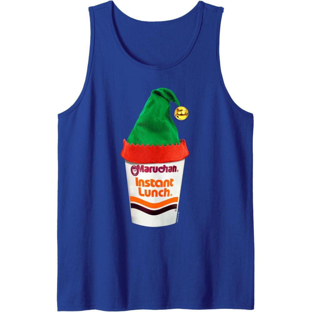 image:imageMaruchan Ramen Cup Christmas Elf Hat Tank TopRoyal Blue