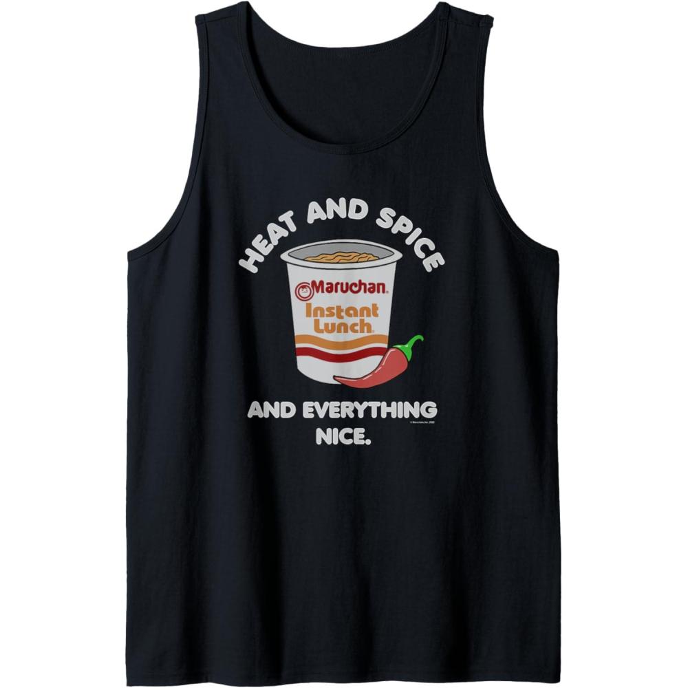 image:imageMaruchan Ramen Cup Heat And Spice Food Quote Tank TopBlack