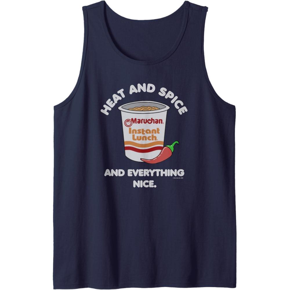 image:imageMaruchan Ramen Cup Heat And Spice Food Quote Tank TopNavy Blue