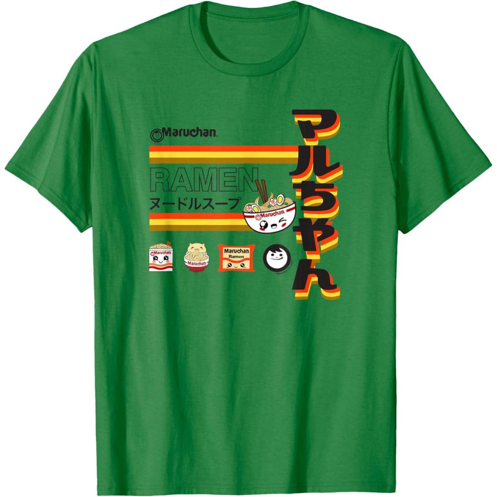 image:imageMaruchan Ramen Cute Anime Faces Poster TShirtKelly Green