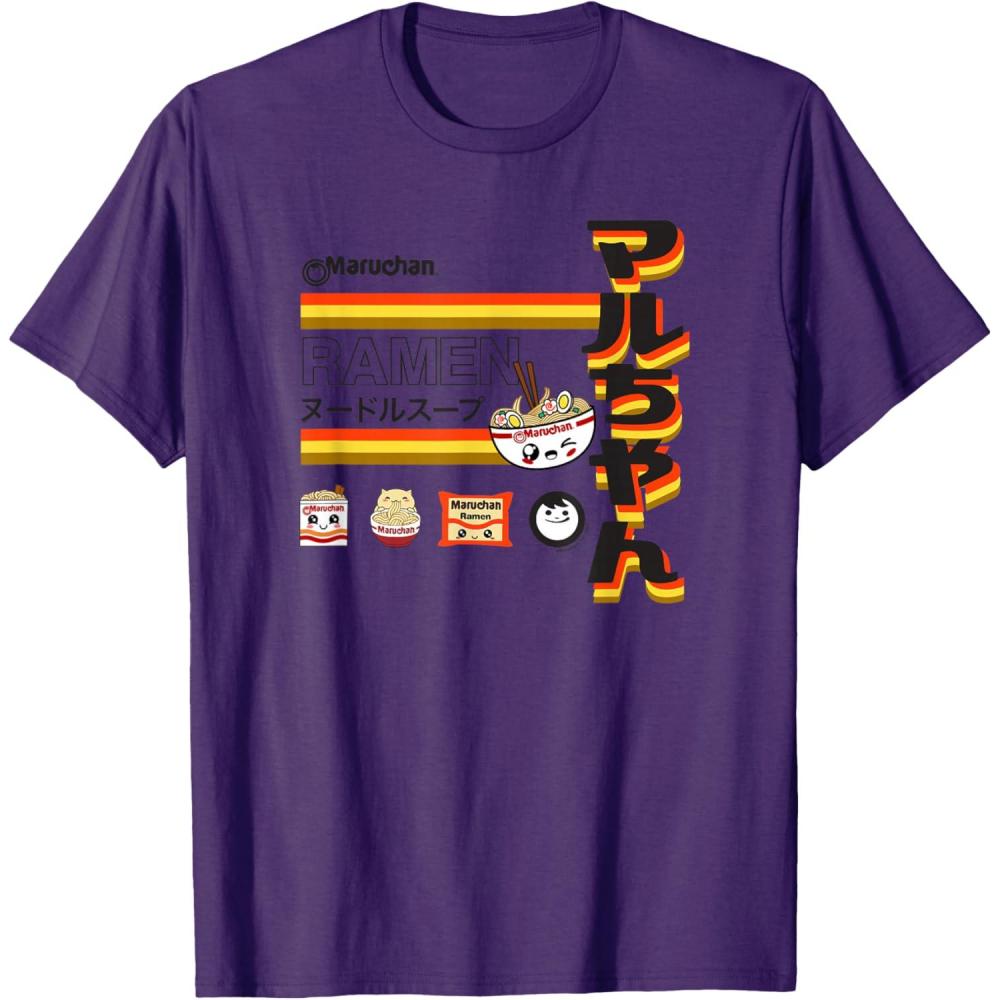 image:imageMaruchan Ramen Cute Anime Faces Poster TShirtPurple
