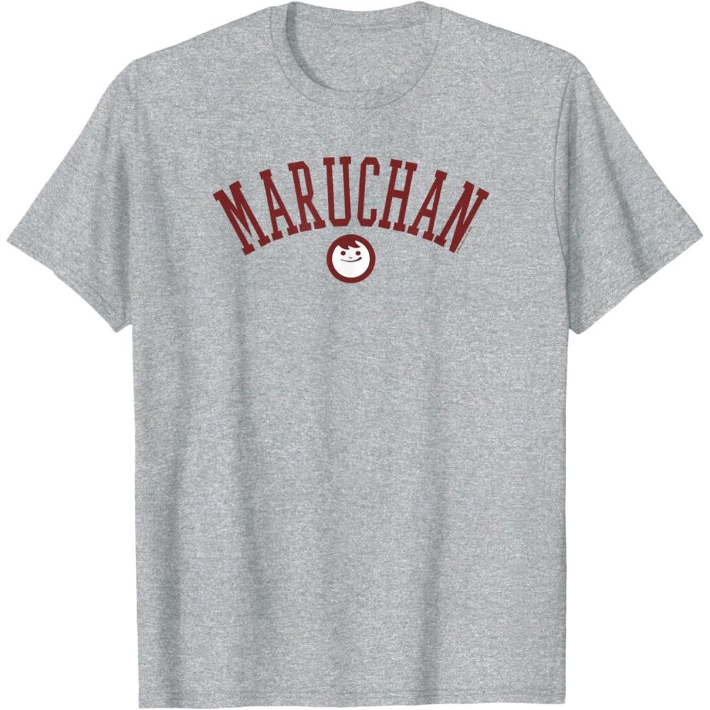 image:imageMaruchan Uni Style Classic Happy Face Logo TShirtHeather Grey