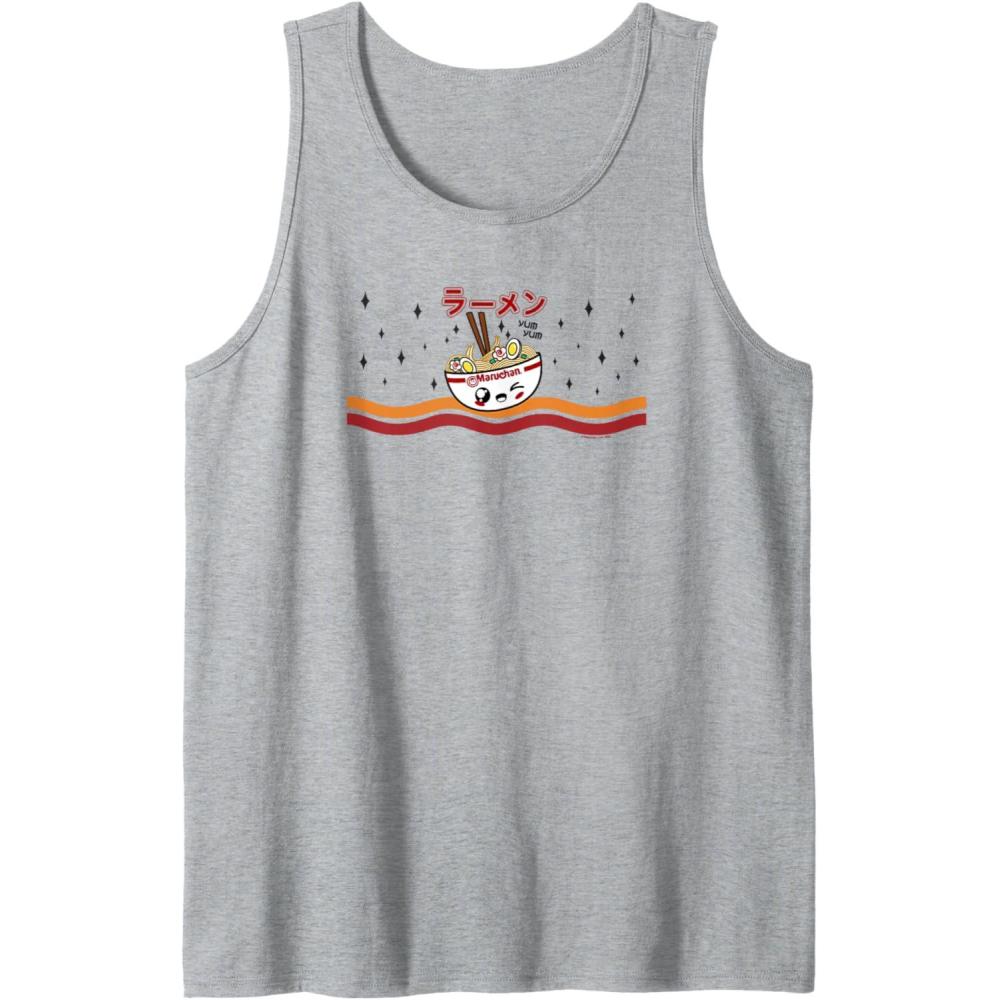 image:imageMaruchan Winking Anime Noodle Bowl Tank TopHeather Grey