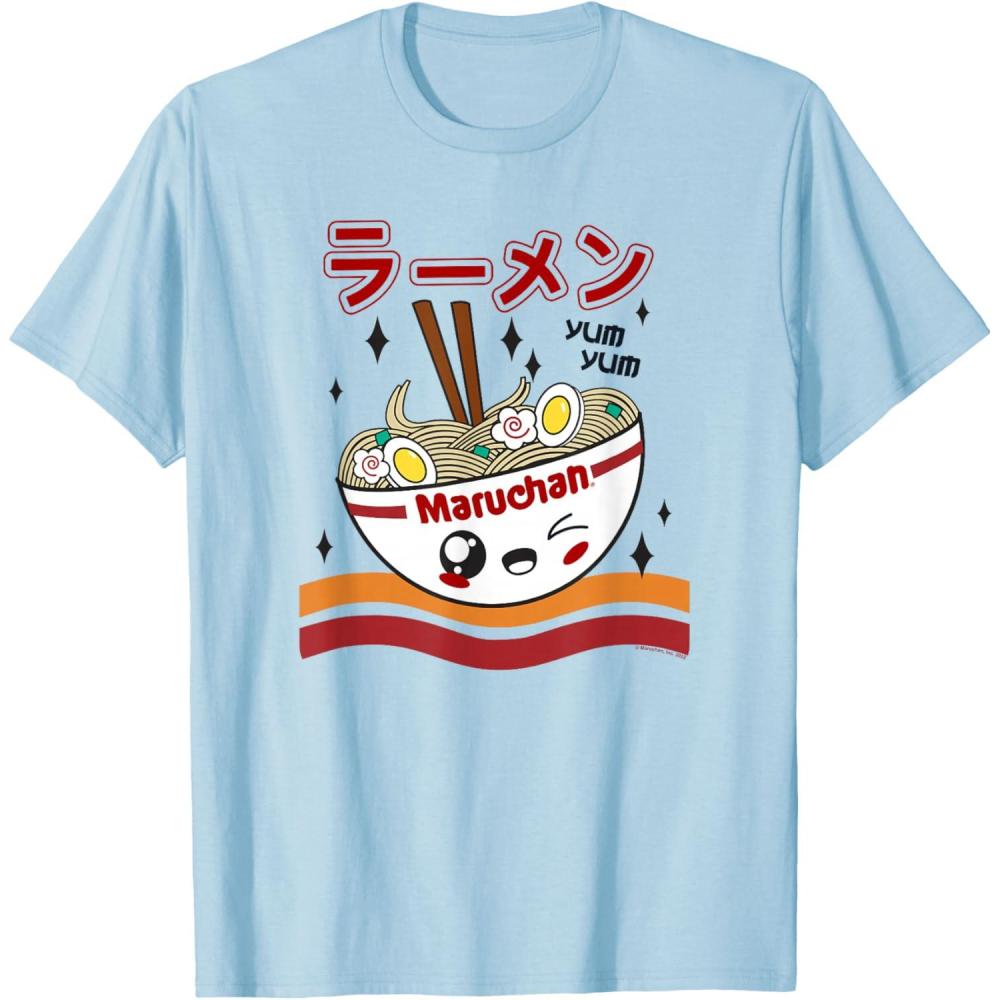 image:imageMaruchan Yum Yum Winking Noodle Bowl Poster TShirtBaby Blue