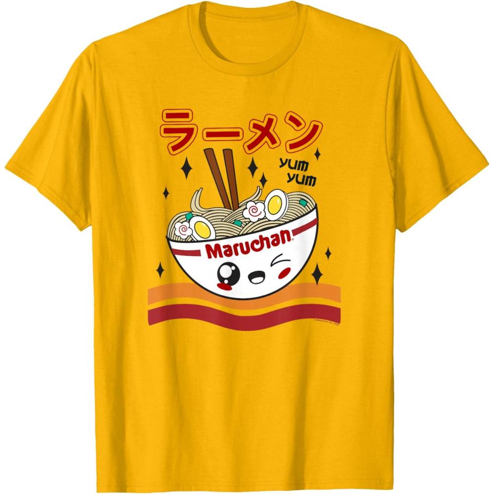 image:imageMaruchan Yum Yum Winking Noodle Bowl Poster TShirtGolden Yellow