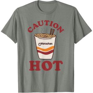 image:imageMaruchan Caution Hot Steaming Noodle Cup TShirtOlive Heather