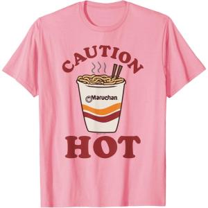 image:imageMaruchan Caution Hot Steaming Noodle Cup TShirtPink