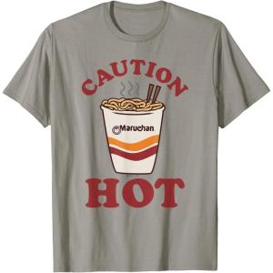 image:imageMaruchan Caution Hot Steaming Noodle Cup TShirtSlate Grey
