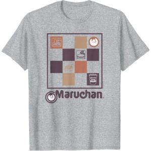 image:imageMaruchan Checked Noodle Icons Poster TShirtHeather Grey