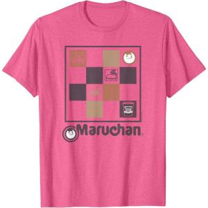 image:imageMaruchan Checked Noodle Icons Poster TShirtPink Heather