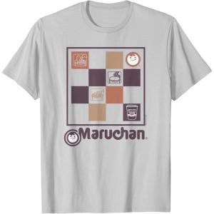 image:imageMaruchan Checked Noodle Icons Poster TShirtSilver Grey