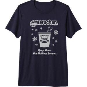image:imageMaruchan Christmas Instant Lunch Keep Warm Holiday Season Premium TShirtNavy Blue