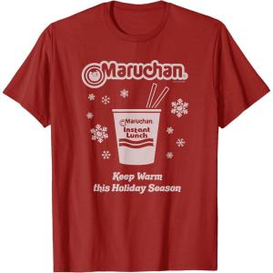image:imageMaruchan Christmas Instant Lunch Keep Warm Holiday Season TShirtCranberry Red