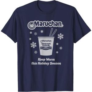 image:imageMaruchan Christmas Instant Lunch Keep Warm Holiday Season TShirtNavy Blue