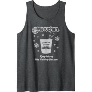 image:imageMaruchan Christmas Instant Lunch Keep Warm Holiday Season Tank TopDark Heather Grey