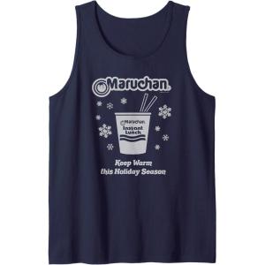 image:imageMaruchan Christmas Instant Lunch Keep Warm Holiday Season Tank TopNavy Blue