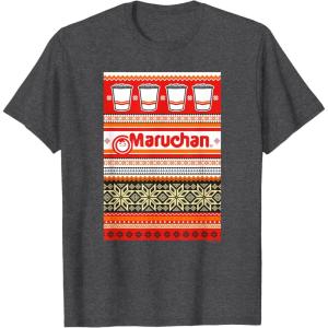 image:imageMaruchan Christmas Instant Lunch Ugly Sweater Style TShirtDark Heather Grey
