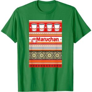 image:imageMaruchan Christmas Instant Lunch Ugly Sweater Style TShirtKelly Green