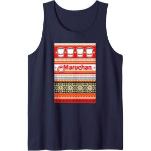 image:imageMaruchan Christmas Instant Lunch Ugly Sweater Style Tank TopNavy Blue