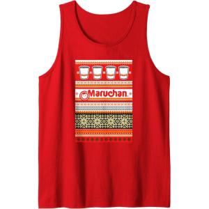 image:imageMaruchan Christmas Instant Lunch Ugly Sweater Style Tank TopRed