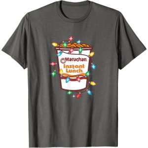 image:imageMaruchan Christmas Lights Holiday Season Reman Cup Logo TShirtAsphalt Grey