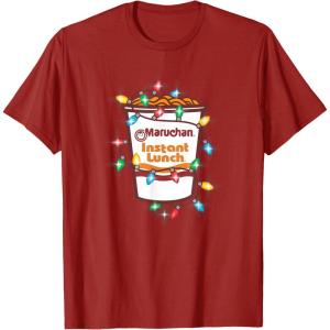 image:imageMaruchan Christmas Lights Holiday Season Reman Cup Logo TShirtCranberry Red