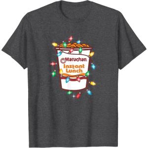 image:imageMaruchan Christmas Lights Holiday Season Reman Cup Logo TShirtDark Heather Grey