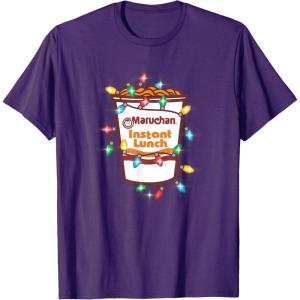 image:imageMaruchan Christmas Lights Holiday Season Reman Cup Logo TShirtPurple
