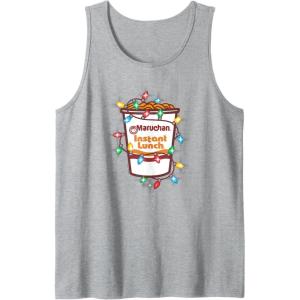 image:imageMaruchan Christmas Lights Holiday Season Reman Cup Logo Tank TopHeather Grey