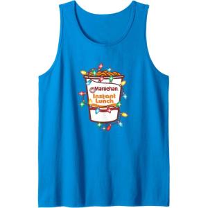 image:imageMaruchan Christmas Lights Holiday Season Reman Cup Logo Tank TopSapphire Blue
