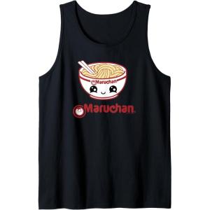 image:imageMaruchan Cute Noodle Bowl Face Logo Tank TopBlack
