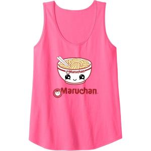 image:imageMaruchan Cute Noodle Bowl Face Logo Tank TopNeon Pink