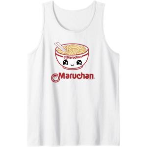 image:imageMaruchan Cute Noodle Bowl Face Logo Tank TopWhite