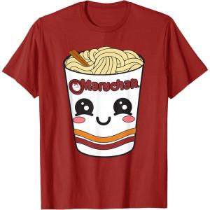 image:imageMaruchan Cute Ramen Noodle Cup Face TShirt SmallCranberry Red