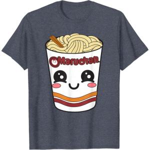 image:imageMaruchan Cute Ramen Noodle Cup Face TShirt SmallHeather Blue