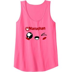 image:imageMaruchan Cute Winking Happy Face Tank TopNeon Pink