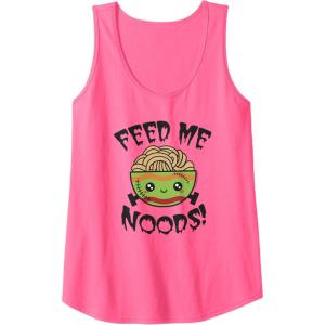 image:imageMaruchan Feed Me Noods Halloween Frankenstein Bowl Tank TopNeon Pink