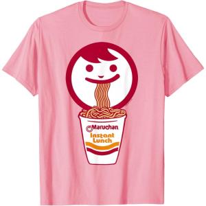 image:imageMaruchan Happy Face Eating Ramen Noodles TShirt SmallPink