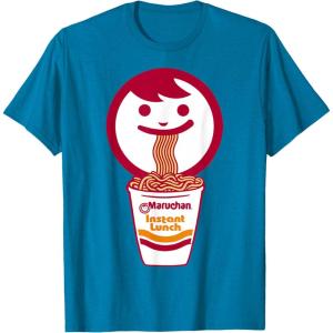 image:imageMaruchan Happy Face Eating Ramen Noodles TShirt SmallSapphire Blue